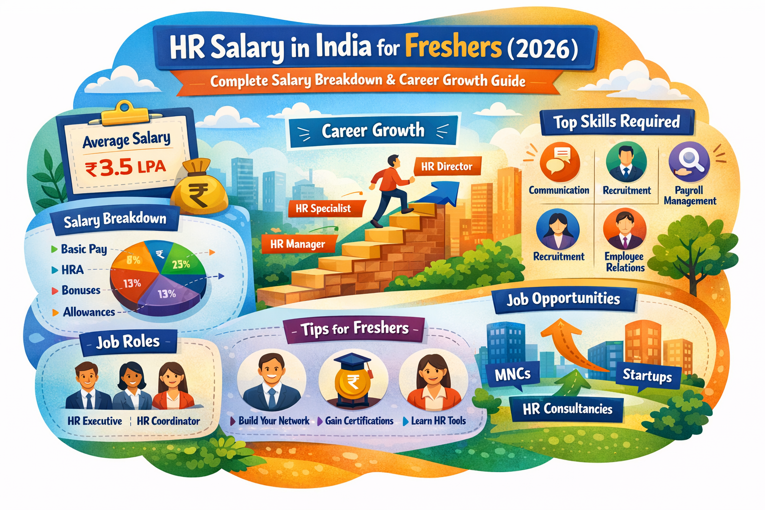 HR Salary in India for Freshers